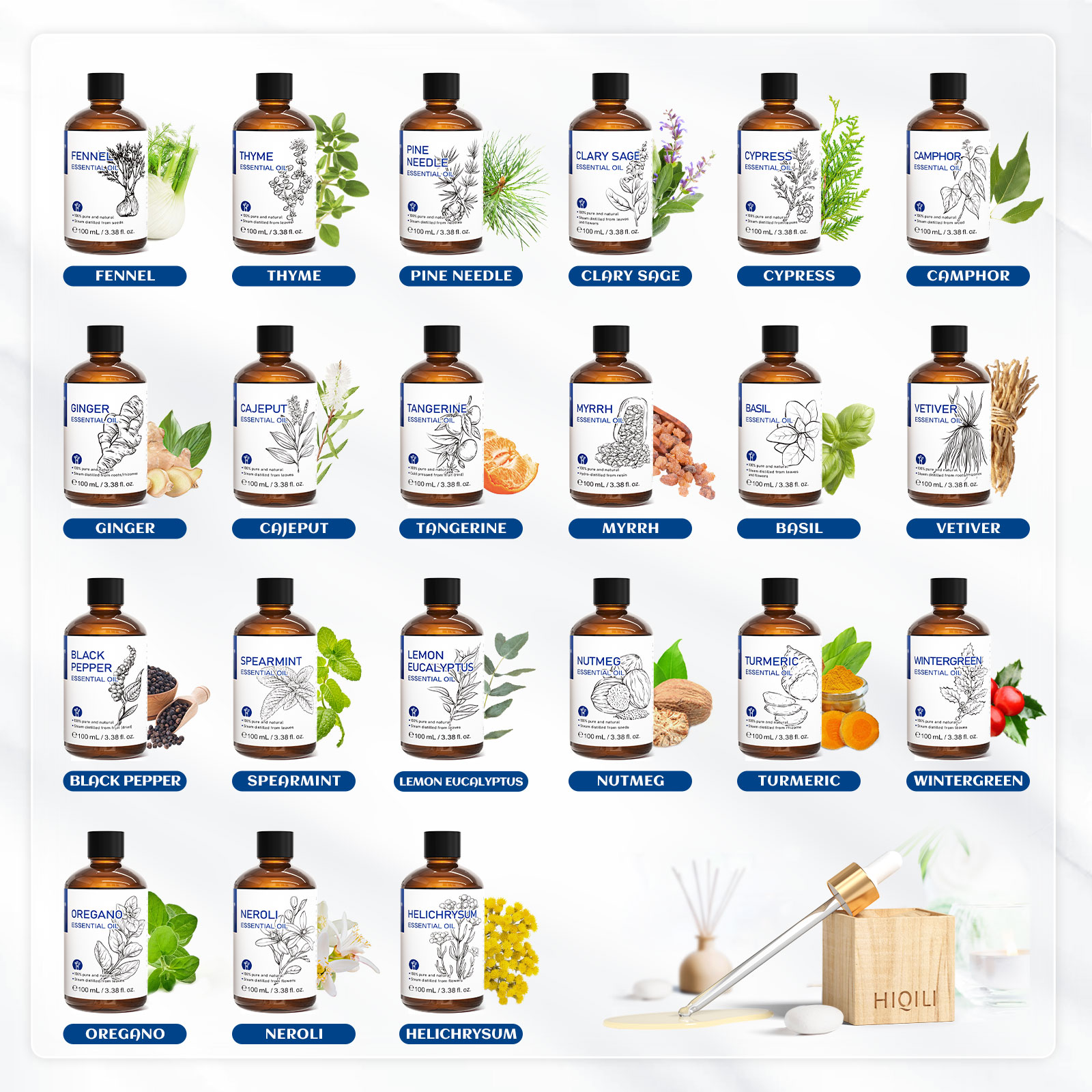HIQILI Aceite Esencial 100% Na - Perfume Fragrance Oils For Candles reseña y precio